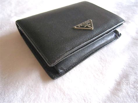 prada bifold wallet women's|authentic prada wallet sale.